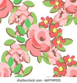 Abstract elegance seamless pattern with floral background
