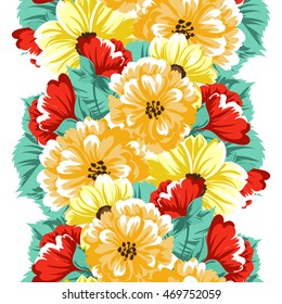 Abstract elegance seamless pattern with floral background