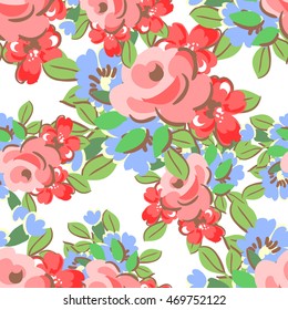 Abstract elegance seamless pattern with floral background