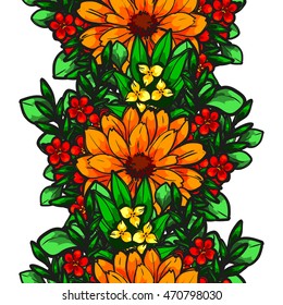 Abstract elegance seamless pattern with floral background