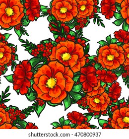 Abstract elegance seamless pattern with floral background