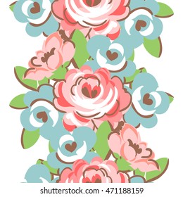 Abstract elegance seamless pattern with floral background
