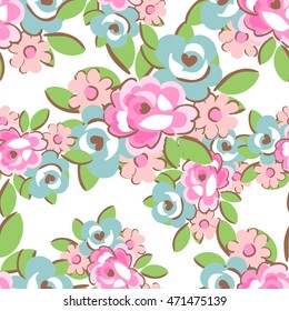 Abstract elegance seamless pattern with floral background