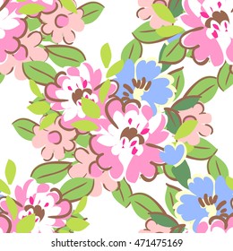 Abstract elegance seamless pattern with floral background