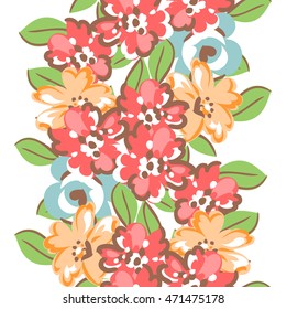 Abstract elegance seamless pattern with floral background