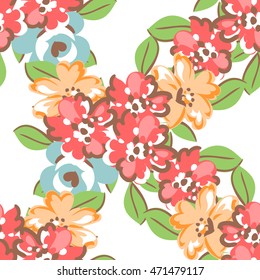 Abstract elegance seamless pattern with floral background