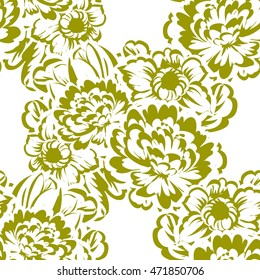 Abstract elegance seamless pattern with floral background