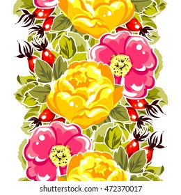 Abstract elegance seamless pattern with floral background