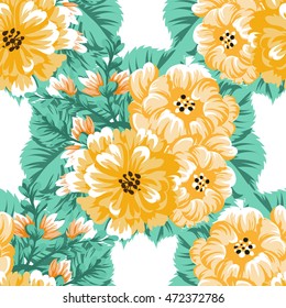 Abstract elegance seamless pattern with floral background