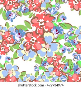 Abstract elegance seamless pattern with floral background
