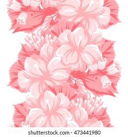 Abstract elegance seamless pattern with floral background