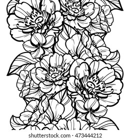 Abstract elegance seamless pattern with floral background