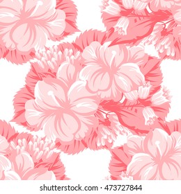 Abstract elegance seamless pattern with floral background
