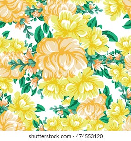Abstract elegance seamless pattern with floral background