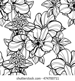 Abstract elegance seamless pattern with floral background