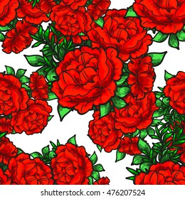 Abstract elegance seamless pattern with floral background