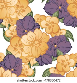 Abstract elegance seamless pattern with floral background