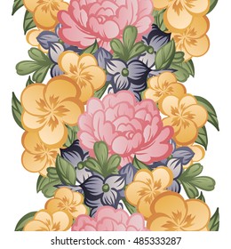 Abstract elegance seamless pattern with floral background