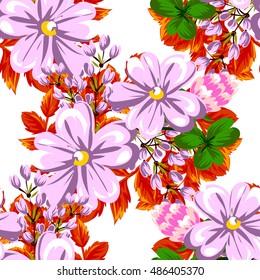 Abstract elegance seamless pattern with floral background