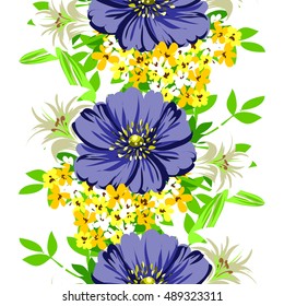 Abstract elegance seamless pattern with floral background