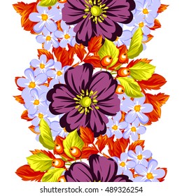 Abstract elegance seamless pattern with floral background