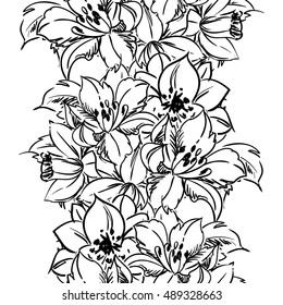 Abstract elegance seamless pattern with floral background