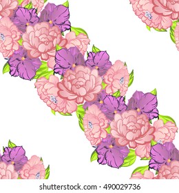Abstract elegance seamless pattern with floral background