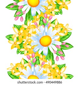 Abstract elegance seamless pattern with floral background