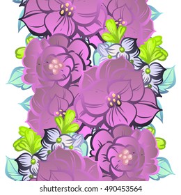 Abstract elegance seamless pattern with floral background