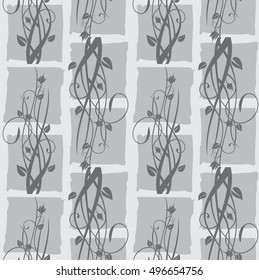 Abstract Elegance Seamless pattern with floral background