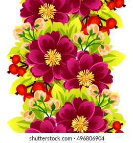 Abstract elegance seamless pattern with floral background