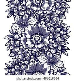 Abstract elegance seamless pattern with floral background