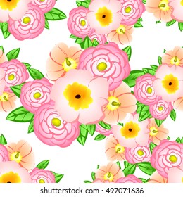 Abstract elegance seamless pattern with floral background