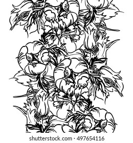 Abstract elegance seamless pattern with floral background