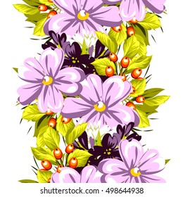 Abstract elegance seamless pattern with floral background