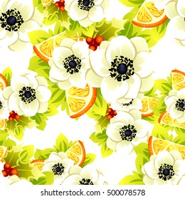 Abstract elegance seamless pattern with floral background Abstract elegance seamless pattern with floral background