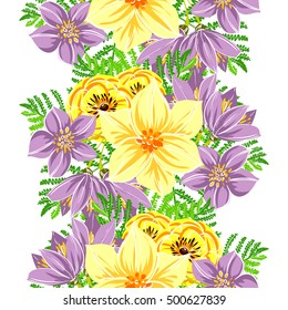 Abstract elegance seamless pattern with floral background