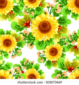 Abstract elegance seamless pattern with floral background