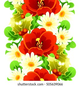 Abstract elegance seamless pattern with floral background