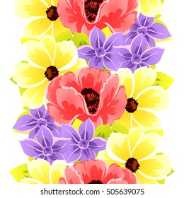 Abstract elegance seamless pattern with floral background