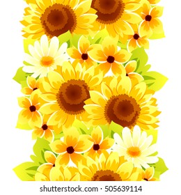 Abstract elegance seamless pattern with floral background