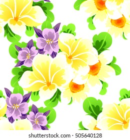 Abstract elegance seamless pattern with floral background