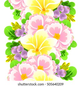 Abstract elegance seamless pattern with floral background