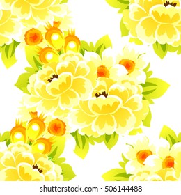 Abstract elegance seamless pattern with floral background