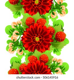 Abstract elegance seamless pattern with floral background