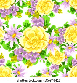 Abstract elegance seamless pattern with floral background