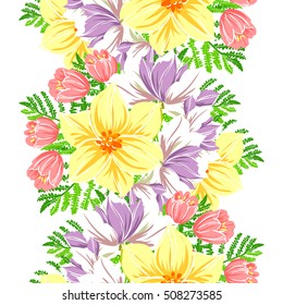 Abstract elegance seamless pattern with floral background