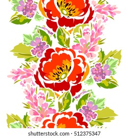 Abstract elegance seamless pattern with floral background