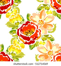 Abstract elegance seamless pattern with floral background