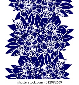 Abstract elegance seamless pattern with floral background